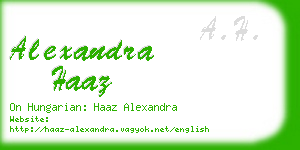 alexandra haaz business card